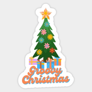 Groovy Christmas Sticker